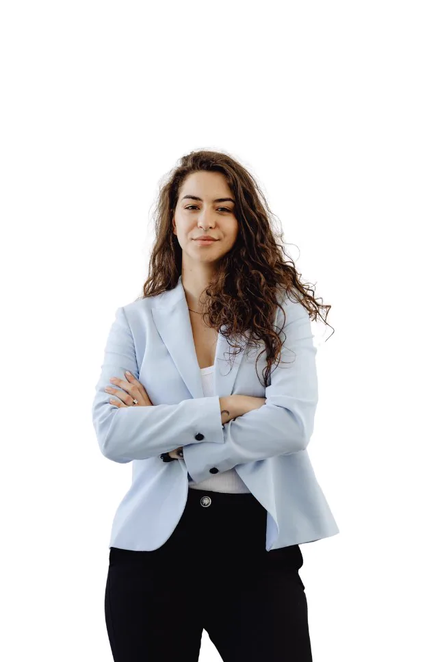 A professional standing against a light background